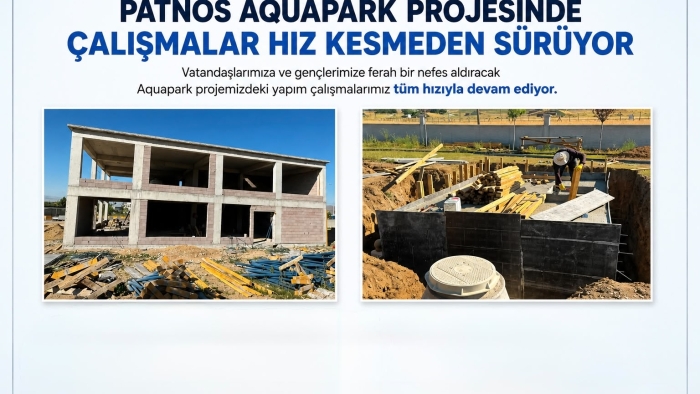 Patnos Aquapark Projesinde Çalışmalar Hız Kesmeden Sürüyor