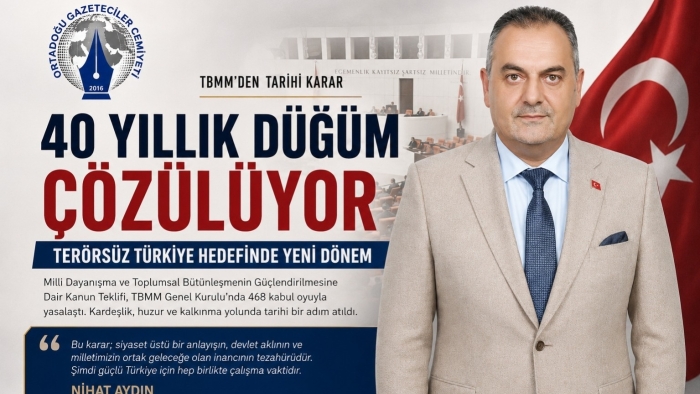 TÜRKİYE’NİN 40 YILLIK DÜĞÜMÜ ÇÖZÜLÜRKEN: TARİH, SİYASETTEN ÖNCE DEVLET AKLINI YAZIYOR