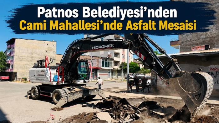 Patnos Belediyesi’nden Cami Mahallesi’nde Asfalt Mesaisi