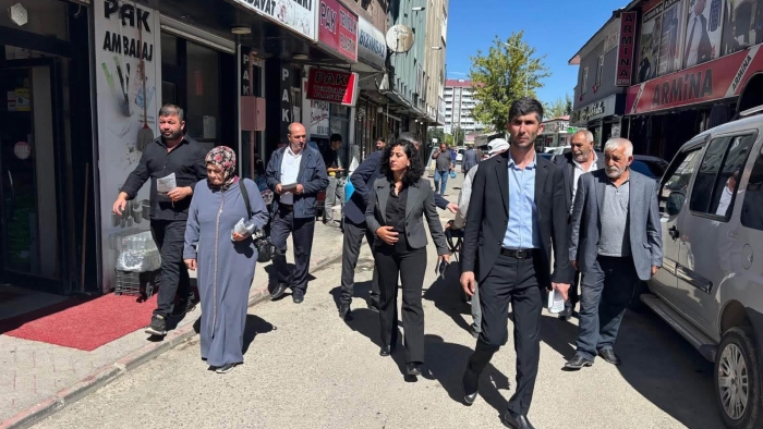 Patnos’ta DEM Parti’den Mollakara Mitingine Yönelik Esnaf Ziyareti