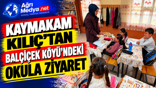 Kaymakam Kılıç’tan Balçiçek Köyü’ndeki Okula Ziyaret
