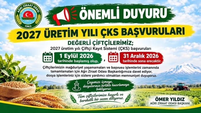 Ömer Yıldız’dan Çiftçilere Kritik ÇKS Uyarısı