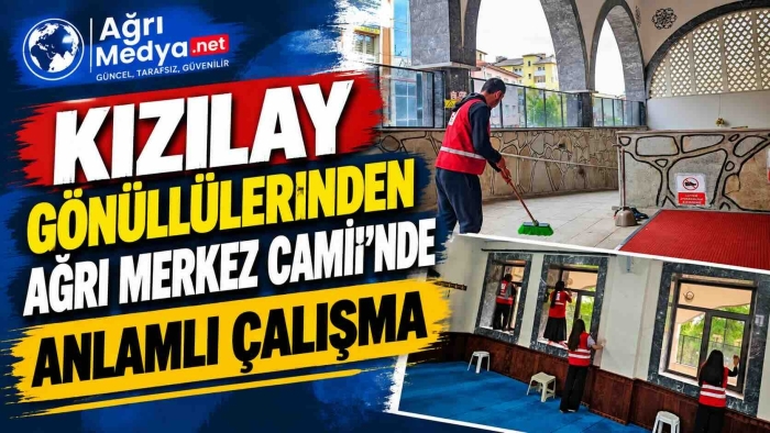 Kızılay Gönüllülerinden Ağrı Merkez Camii’nde Anlamlı Çalışma