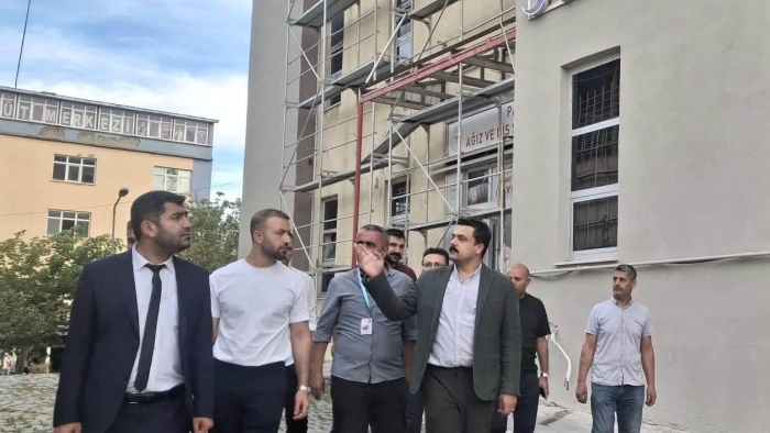 Patnos ADSM’de Dış Cephe Ve Tadilat Çalışmaları İncelendi